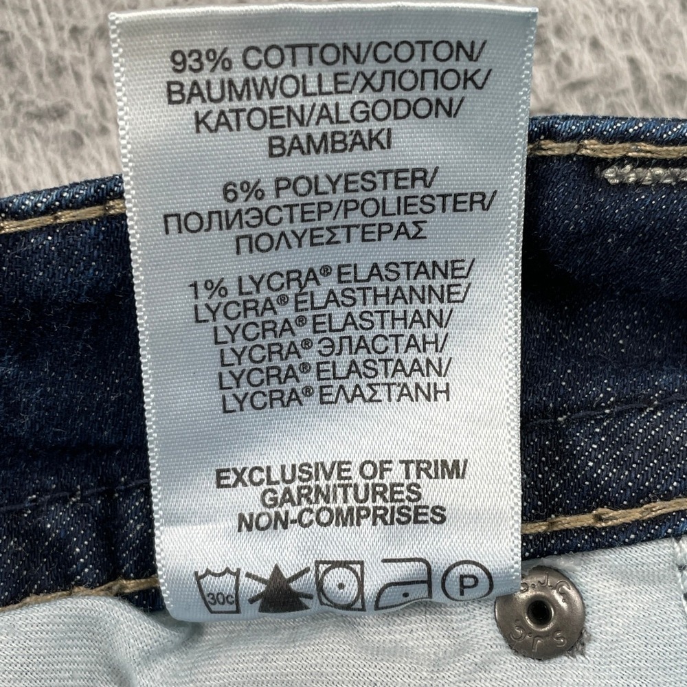 Silver Jeans Womens 16 Blue Suki Mid Straight Dark Wash Denim - Picture 9 of 10